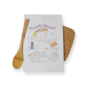 Mandel Bread Recipe Tea Towel