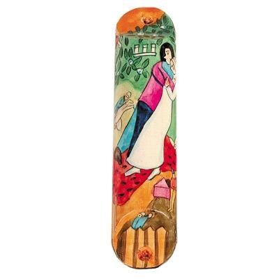 Yair Emanuel Wooden Dancing Newlyweds Mezuzah