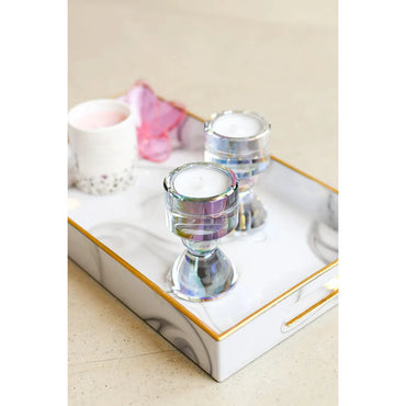 Iridescent Tealight Holders