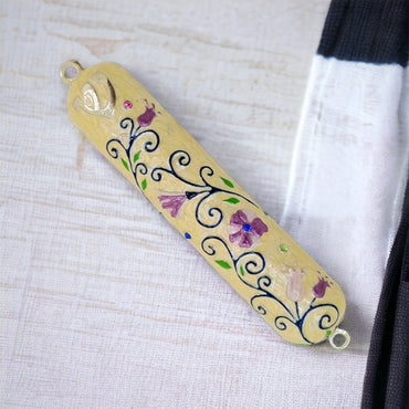 Purple Lilac Mezuzah Case