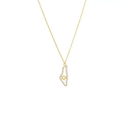 Pave Israel Necklace