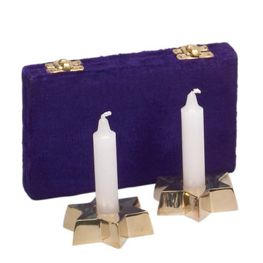 Star Shabbat Candlesticks