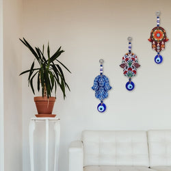 Blue Hamsa Hand Wall Art