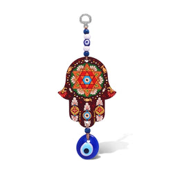 Judaica Star of David and Hamsa Wall Hanging