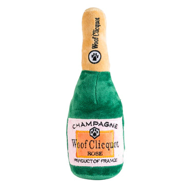 Clicquot Rose' Champagne Bottle Plush Dog Toy