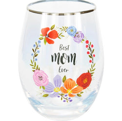 Mom Stemless Wine Glass