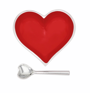Happy Red Heart with Heart Spoon