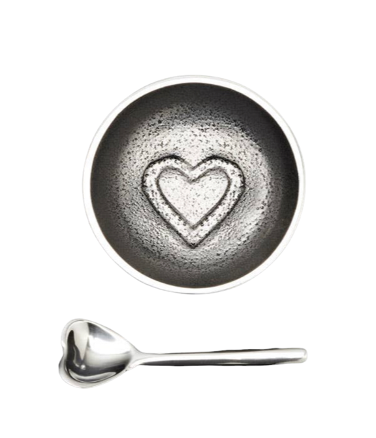 Dot Heart Bowl with Heart Spoon