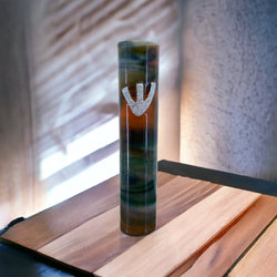 Nature Glass Mezuzah Case