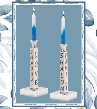 Love Shabbat Candlesticks