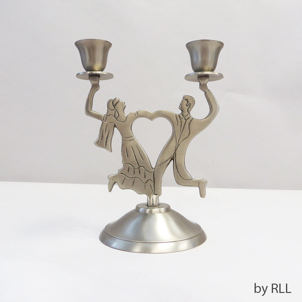 Silver Heart Candlestick