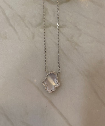 Hamsa Opal Necklace