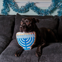 Menorah Sugar Cookie Dog Toy
